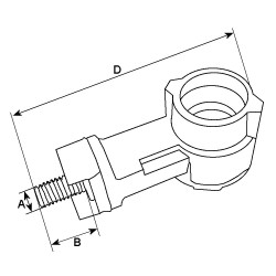 Terminal D+ para alternador valéo 2541350 / 2541355 / 2541356