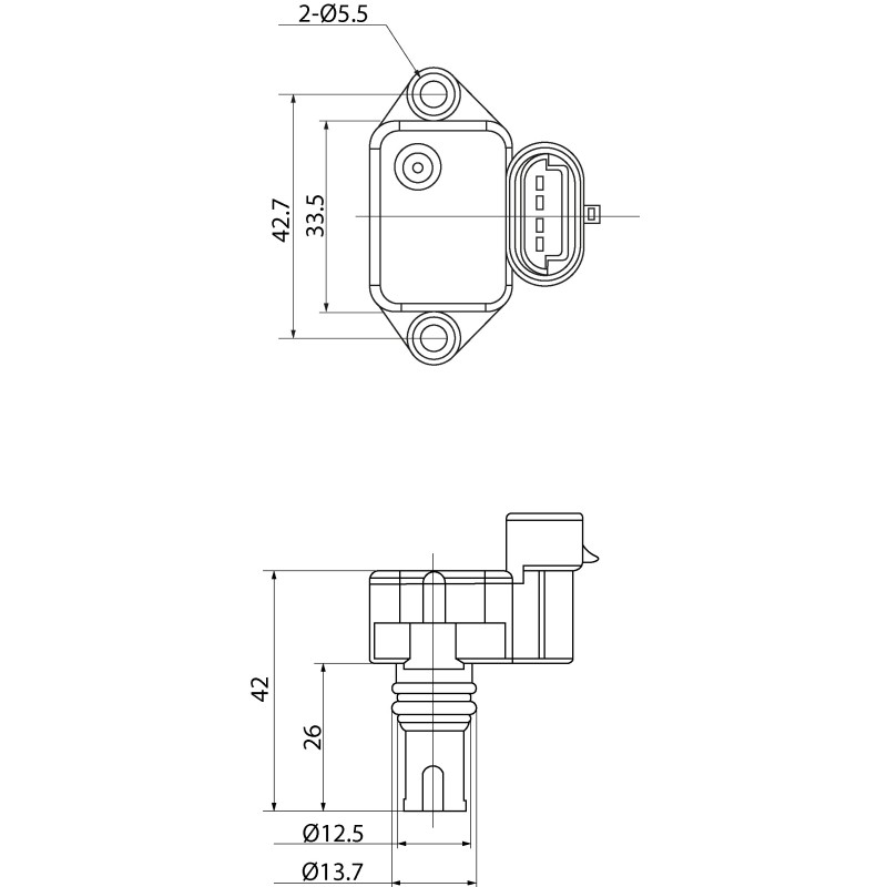 MAP Sensor replacing 12140872648 / 872648 / MHK100820 