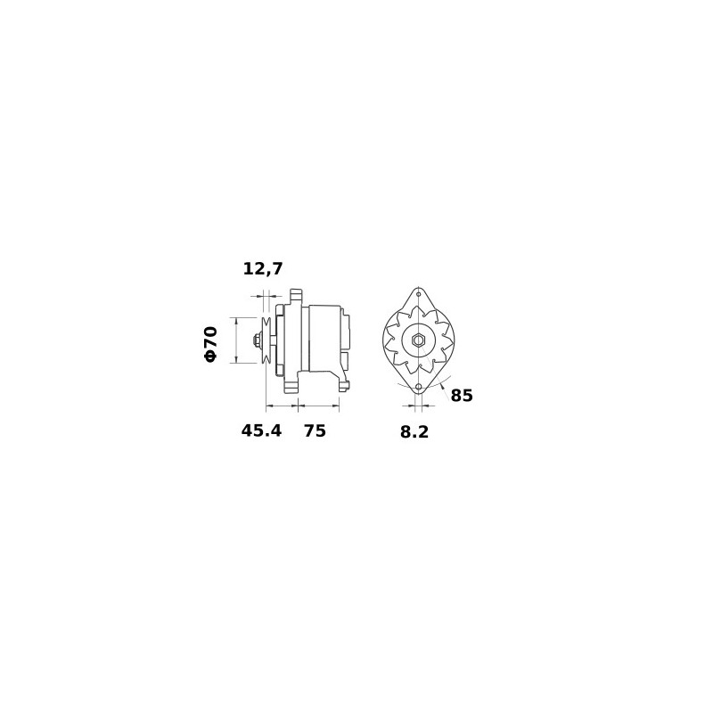 Alternator MAHLE IA1200 / AAK4301 / 11203256 / MG221