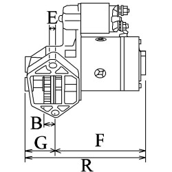Motor de arranque sustituye Hitachi S114-838A / Mercury 50-881368T / 50-881368T1
