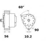 Alternatore marchio MAHLE MG262 / IA1536 / 72735261 / AAK4955 / AAK4850 / AAK4641 / 11204718 / 11204464 / 11204434