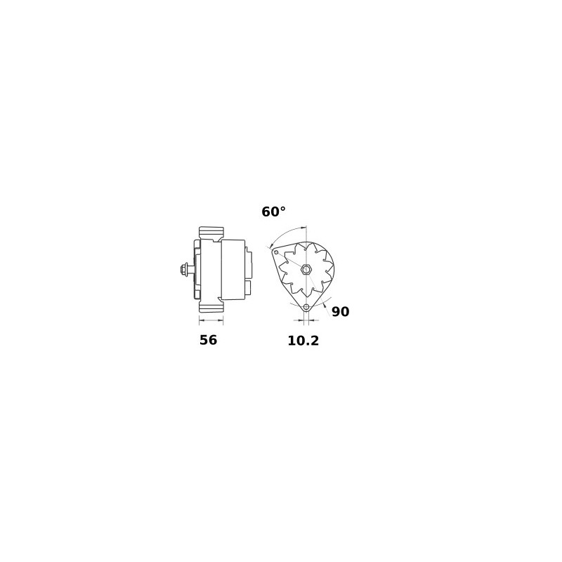 Alternatore marchio MAHLE MG262 / IA1536 / 72735261 / AAK4955 / AAK4850 / AAK4641 / 11204718 / 11204464 / 11204434