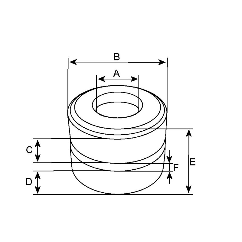 Anillo colector para alternador motorola 9AL2590K / 9AL2615 / 9AL2685K / 9AL2707L