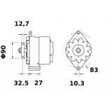 Alternator ISKRA / MAHLE MG271 / IA0692 / AAK4822 / 11204373