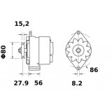 Alternator ISKRA / MAHLE MG278 / IA0655 / AAK3331 / AAK1356