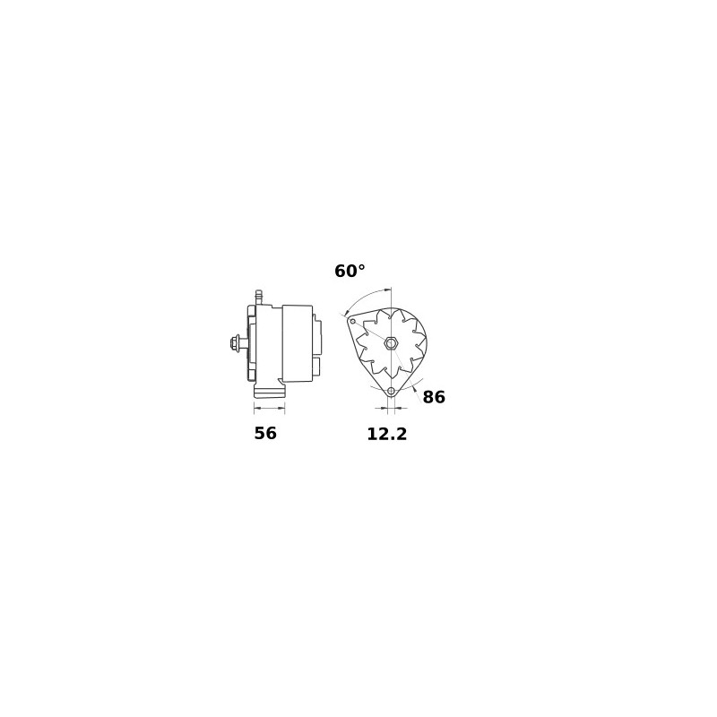 Alternatore marchio MAHLE MG281 / IA0501 / AAG1339 / 11201501