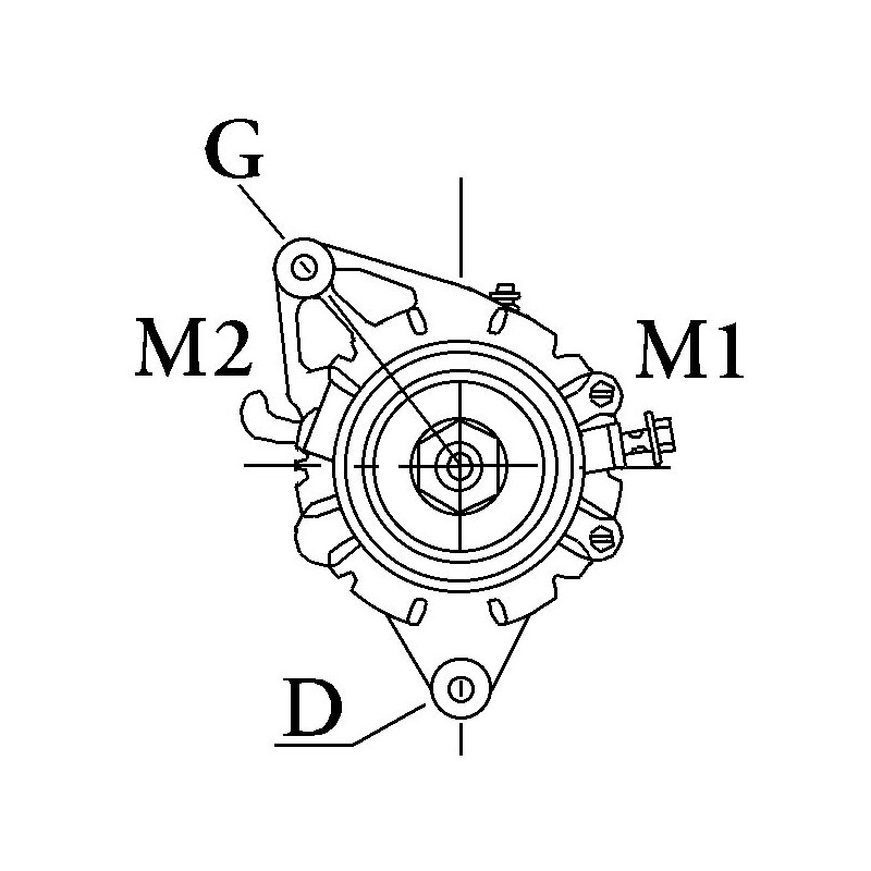 Alternator replacing MAHLE MG283 / IA0504 / AAK1344 / 11.201.504