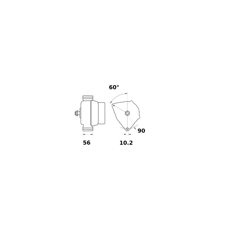 Alternatore sostituisce ISKRA/MAHLE AAK5142 / AAK5143 / AAK5334 / AAK5568 / MG312 / IA1026