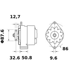 Lichtmaschine ISKRA / MAHLE AAK4305 / IA1131 / 11.203.264 / mG316