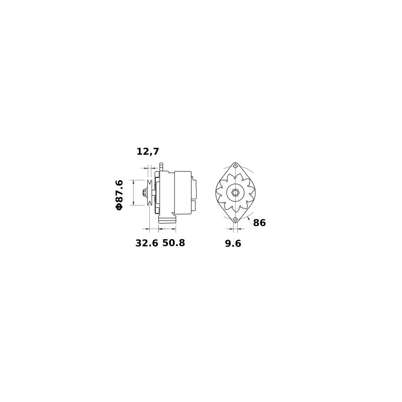 Lichtmaschine ISKRA / MAHLE AAK4305 / IA1131 / 11.203.264 / mG316
