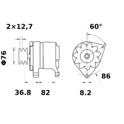 Alternador ISKRA/MAHLE MG330 / AAK4339 / 11203379 / IA1185