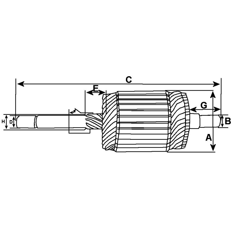 Armature for starter D6RA107 / D6RA108 / D6RA109 / D6RA110