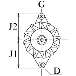 Alternateur remplace Mitsubishi A3TN2581 / A003TN2581 Alternateur remplace Mitsubishi A3TN2581 / A003TN2581