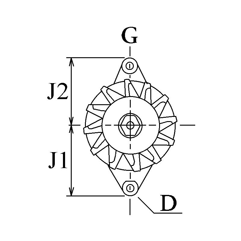 Alternateur remplace Mitsubishi A3TN2581 / A003TN2581 Alternateur remplace Mitsubishi A3TN2581 / A003TN2581