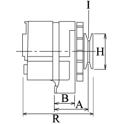 Alternador sustituye ISKRA/MAHLE AAK5145 / 11201800 / MG359 / IA0800