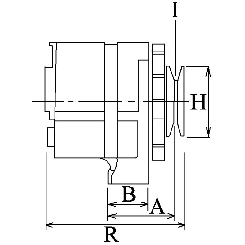 Alternador sustituye ISKRA/MAHLE AAK5145 / 11201800 / MG359 / IA0800