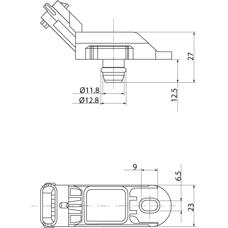 Sensor replacing Bosch 0261230009 / 0261230049 / Fiat 55219294