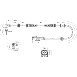 Capteur ABS avant  sustituye Fiat 51759505 / FAE 78246