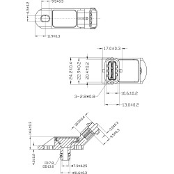 Capteur atmosphèrique sostituisce Bosch 0261230052 / Fiat 46769979 / 77363792