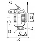 Alternator replacing DENSO 104210-3050 / 104210-3051 / 104210-3052