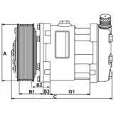 Klima-Kompressor ersetzt DENSO DCP07011 / SANDEN sd7v16-1106 / SD7V161106F / SD7V161155F