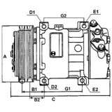 AC compressor replacing SANDEN sd6v12-1416 / SD6V121416D / SD6V121416F