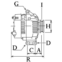 Alternateur équivalent VALEO TG14C019 / TG14C037 / VW 06H-903-017E / 06H-903-017EX / 06H-903-023-E