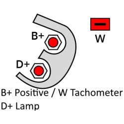 Alternatore sostituisce Bosch 0123310022 / 0123310044 / MARELLI 63533100 / VOLKSWAGEN 058903018 / 058903018X / 058-903-016