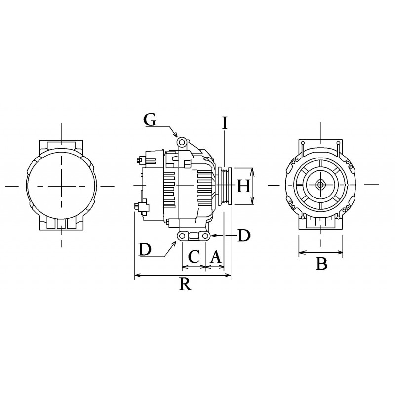 Alternator replacing HITACHI LR1110-503F/ LR1110-503E/ LR1110-503C/ LR1110-503B