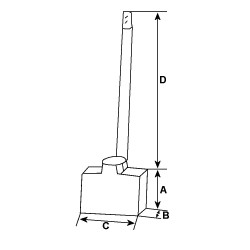 Juego de escobillas / charbon  para motor de arranque  Delco remy 176 / 3471153 / 3471154 / 3471155