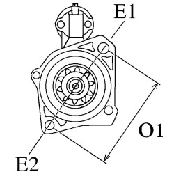Motor de arranque sustituyeMercury Marine 50-853329T / 50-892339T / 50-893892T / 853329T / 892339T / 893892T