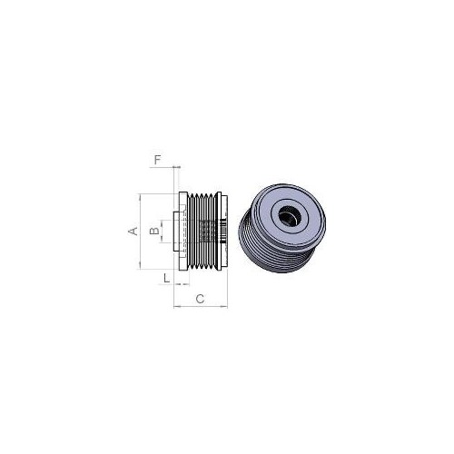 Pulley INA for alternator BOSCH 0120000027 / 0120000031 / 0121715016