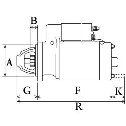 Motorino di avviamento equivalente 428000-0230 / 428000-0231 / 807383 / 809054