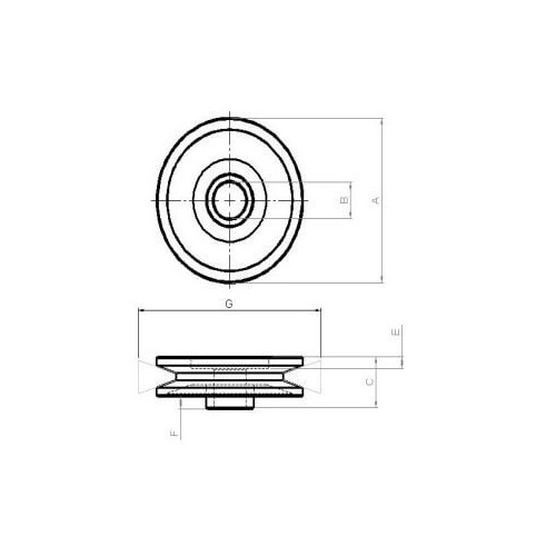 Pulley pour alternator BOSCH 0123100002 / 0123110005 / 0124225031