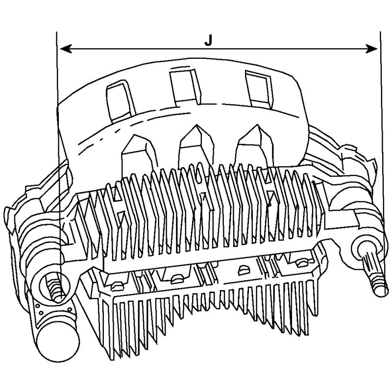 Redresseur pour alternator LUCAS 23562B / 23562D / 23563A / 23563B Redresseur pour alternator LUCAS 23562B / 23562D / 23563A / 23563B