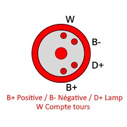 Alternator BOSCH 1986A00004 / 0120689530 / 0120689535