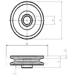 Poulie pour Lichtmaschine BOSCH 0123310048 / 0123310055 / 0124225009