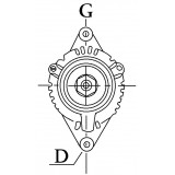 Alternateur équivalent LR160-728 / LR160-728B / LR160-728C / LR160-728E / 23100-7T400 / 23100-7T402 / 23100-7T403 / 23100-7T40A