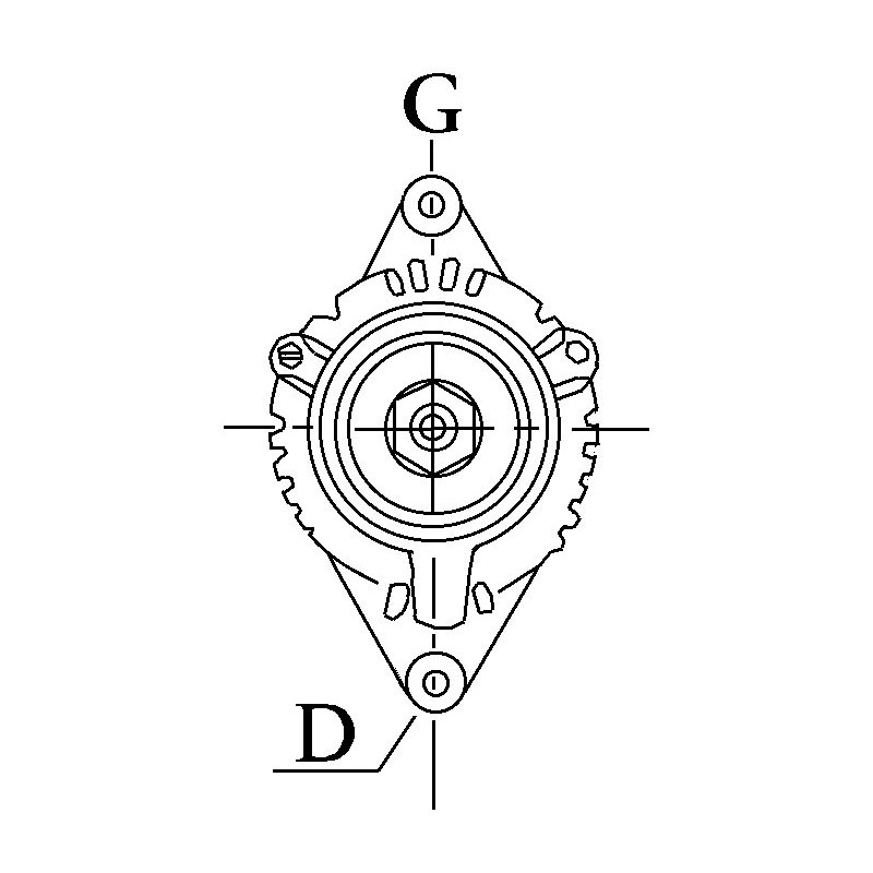 Alternateur équivalent LR160-728 / LR160-728B / LR160-728C / LR160-728E / 23100-7T400 / 23100-7T402 / 23100-7T403 / 23100-7T40A
