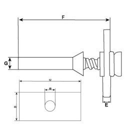 Contacto para solenoide de démarreur Delco remy 1107302 / 1107306 / 1107307 / 1107308 / 1107310