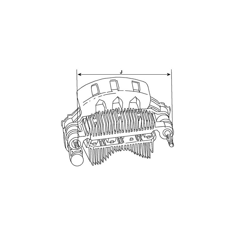 Rectificador para alternador Mitsubishi A003T07592 / A003TA0491 / A003TA0791 / A003TA1091