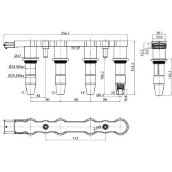 Bobina d'accensione equivalente 10458316 / 10458316 / 1208021 / 71739725 / 71744369 / Bobina d'accensione equivalente 10458316 / 10458316 / 1208021 / 71739725 / 71744369 /