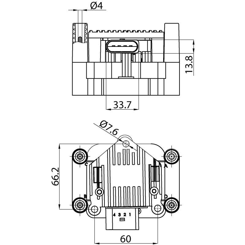 Electronic Ignition Coil replacing 032905106E / 032905106 / 32905106