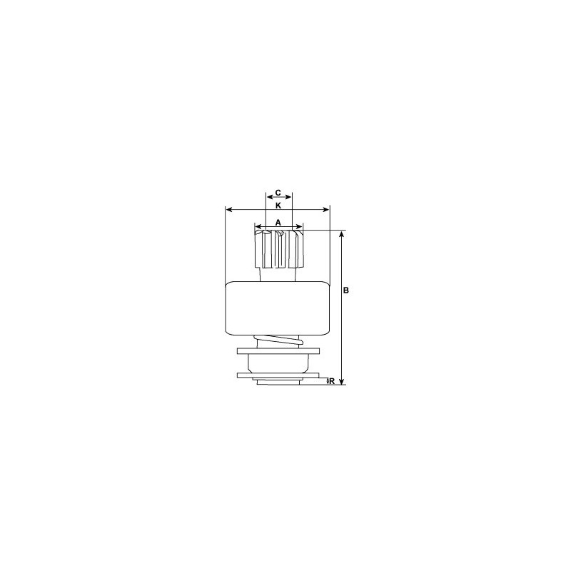 Ritzel für anlasser LUCAS 063227408010 / 063227409010 / 063227415010