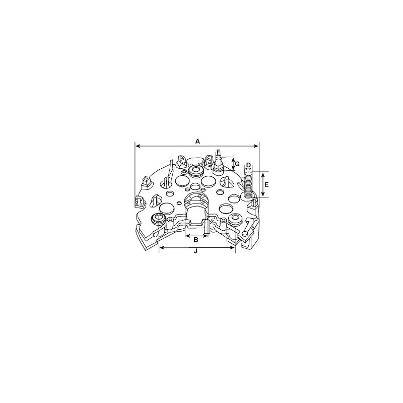 Piastra diodi per alternatore Denso 104210-3050 / 104210-3051 / 104210-3052 Piastra diodi per alternatore Denso 104210-3050 / 104210-3051 / 104210-3052