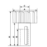 Ritzel für anlasser BOSCH 0001510020 / 0001510025 / 0001510031