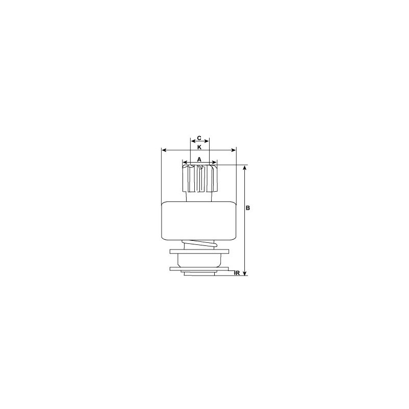 Pignone per motorino di avviamento Bosch 0001314047 / 0001316012 / 0001316013 Pignone per motorino di avviamento Bosch 0001314047 / 0001316012 / 0001316013