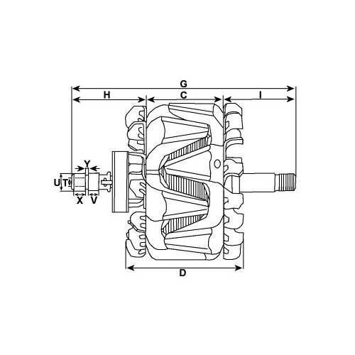 Rotor per alternatore Bosch 0120469004 / 0120469005 / 0120469006