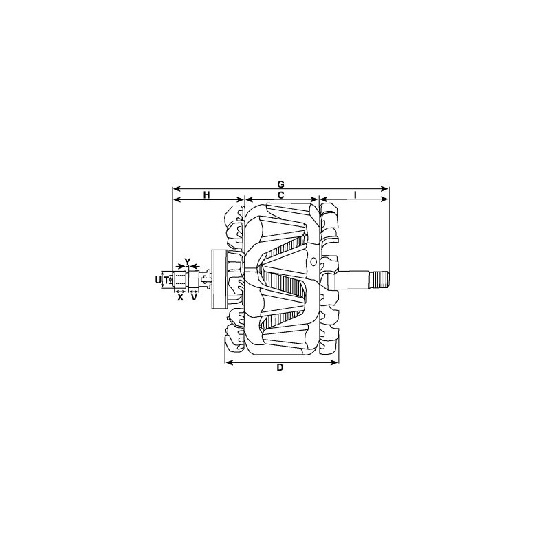 Rotor pour alternateur Bosch 0120469004 / 0120469005 / 0120469006