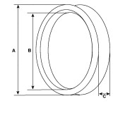 Bague per motorino di avviamento Hitachi S114-232 / S114-237 / S12-19 / S12- 19C / S12-19K / S12-24A